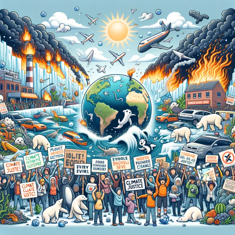 Warming Planet Crisis - global warming - AI image generated with Art