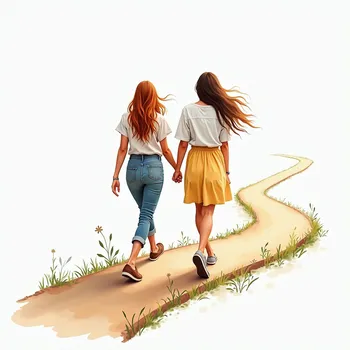 Watercolor Path: Lesbian Duo