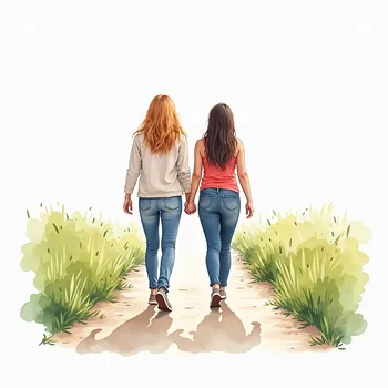 Watercolor Path: Lesbian Duo