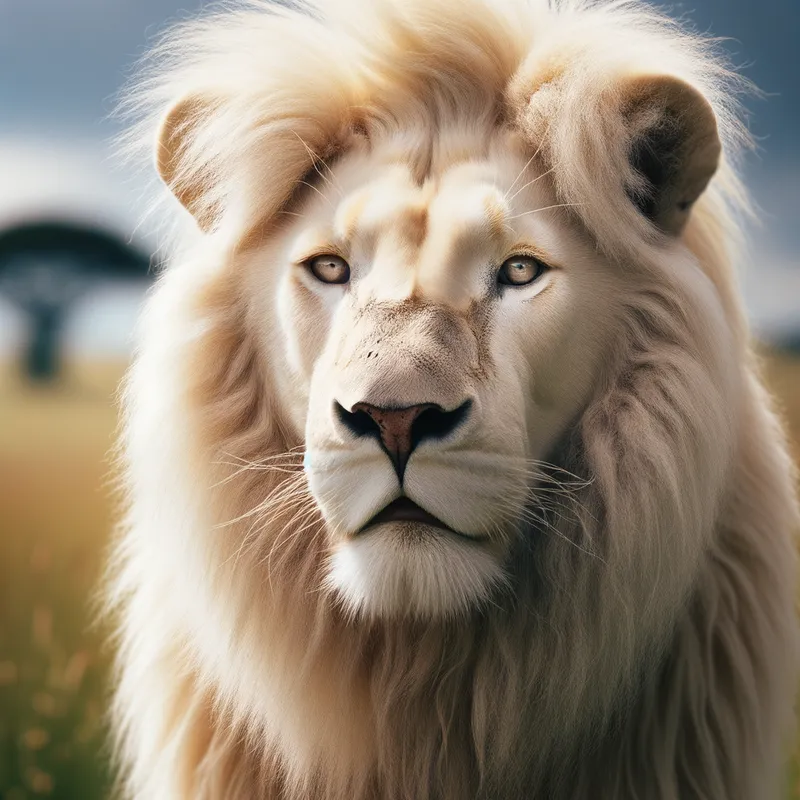 White Majestic Lion - Tangra AI Image Generator