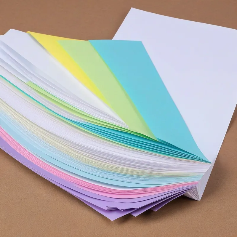 White Paper Shredding Scene - lembaran kertas warna putih lusuh - AI image generated with Photorealistic