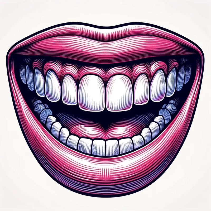 Wide Smile Graphic - wide smile as graphic image - AI image generated with Art