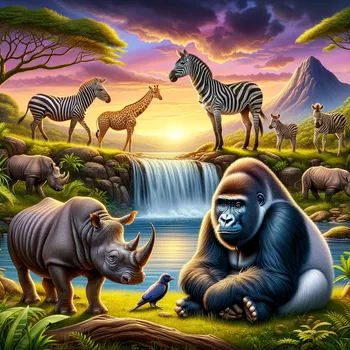 Wildlife Harmony at Sunset
