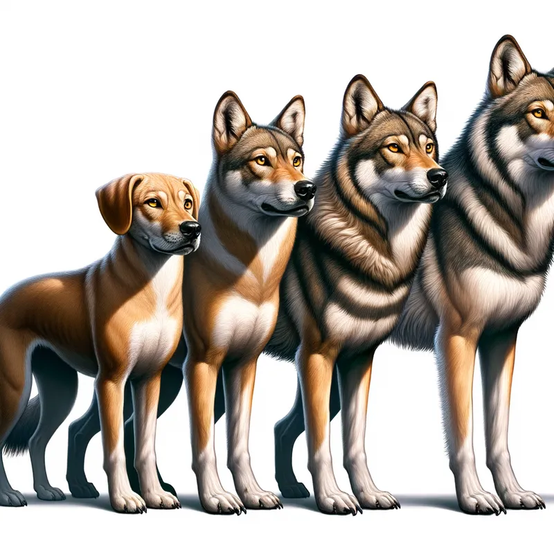 Wolf Transformation Unleashed - Dog transforming into a wolf - AI image generated with Art