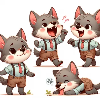 Wolves in Shorts Suspenders