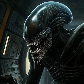 Xenomorph in Eerie Space Shuttle