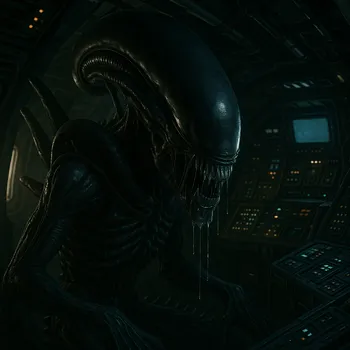 Xenomorph in Eerie Space Shuttle