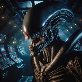 Xenomorph in Eerie Space Shuttle