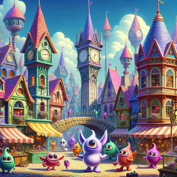 Yeep Hide and Seek in a Fantasy Town