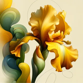 Yellow Abstract Iris