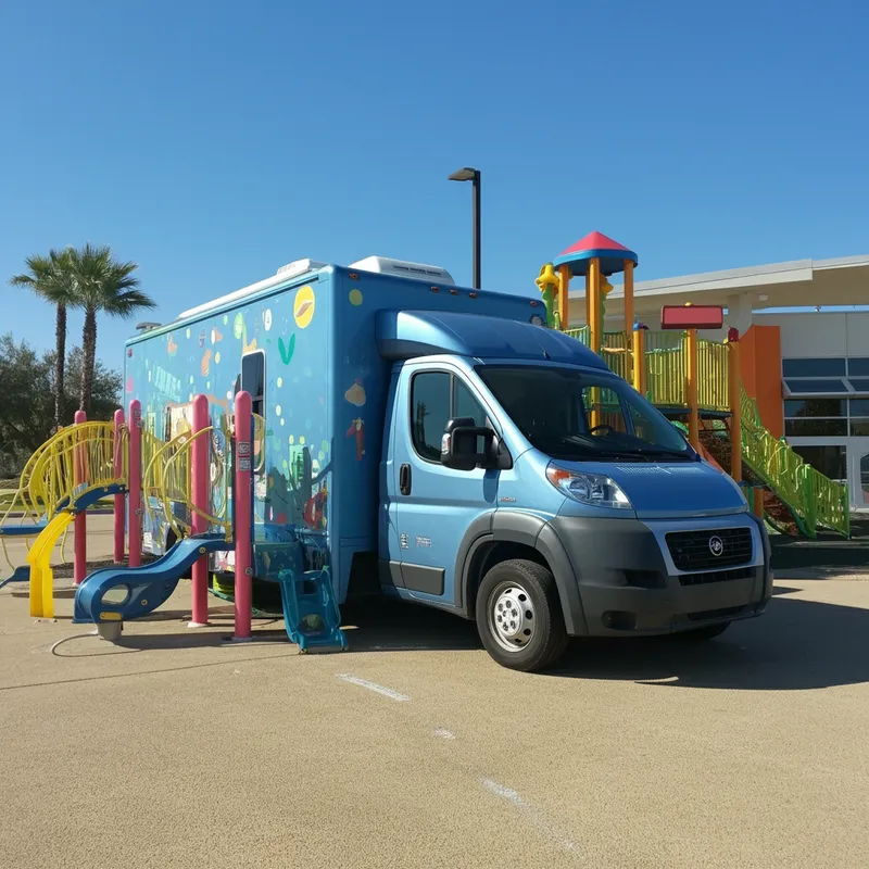 generate a mobile recreation van for the - generate a mobile recreation van for the community and city of eastvale
- AI image generated with Imagen 3