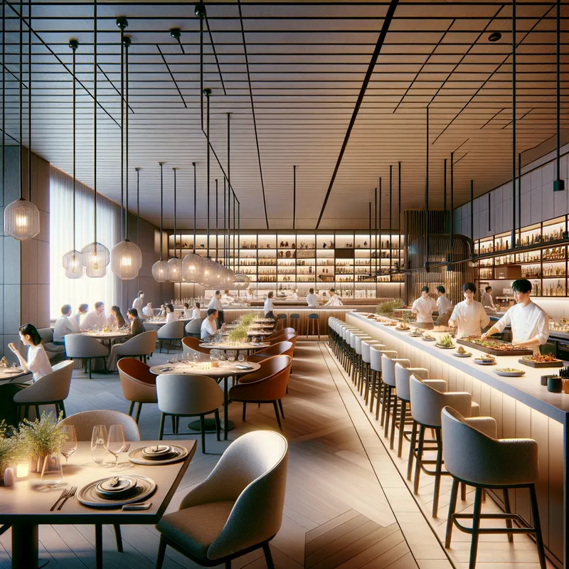 modern restaurant - modern restaurant - pro studio photo