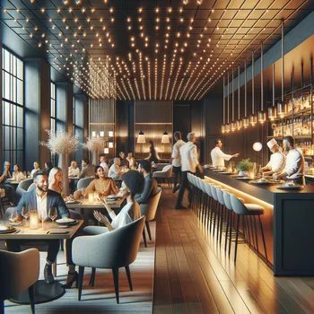out modern restaurant 